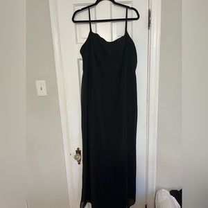 Azazie Black Thin Strapped Bridesmaid Dress